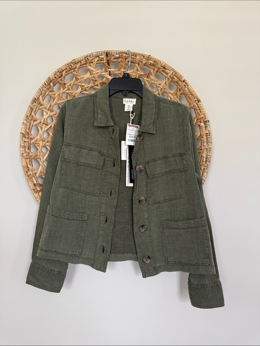 Nicole Miller New York Utility Jacket - Olive Green